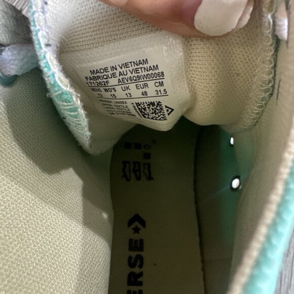 Converse Chuck Taylor All Star High Top Sneakers Teal Green Unisex M Men 13 - Picture 7 of 8